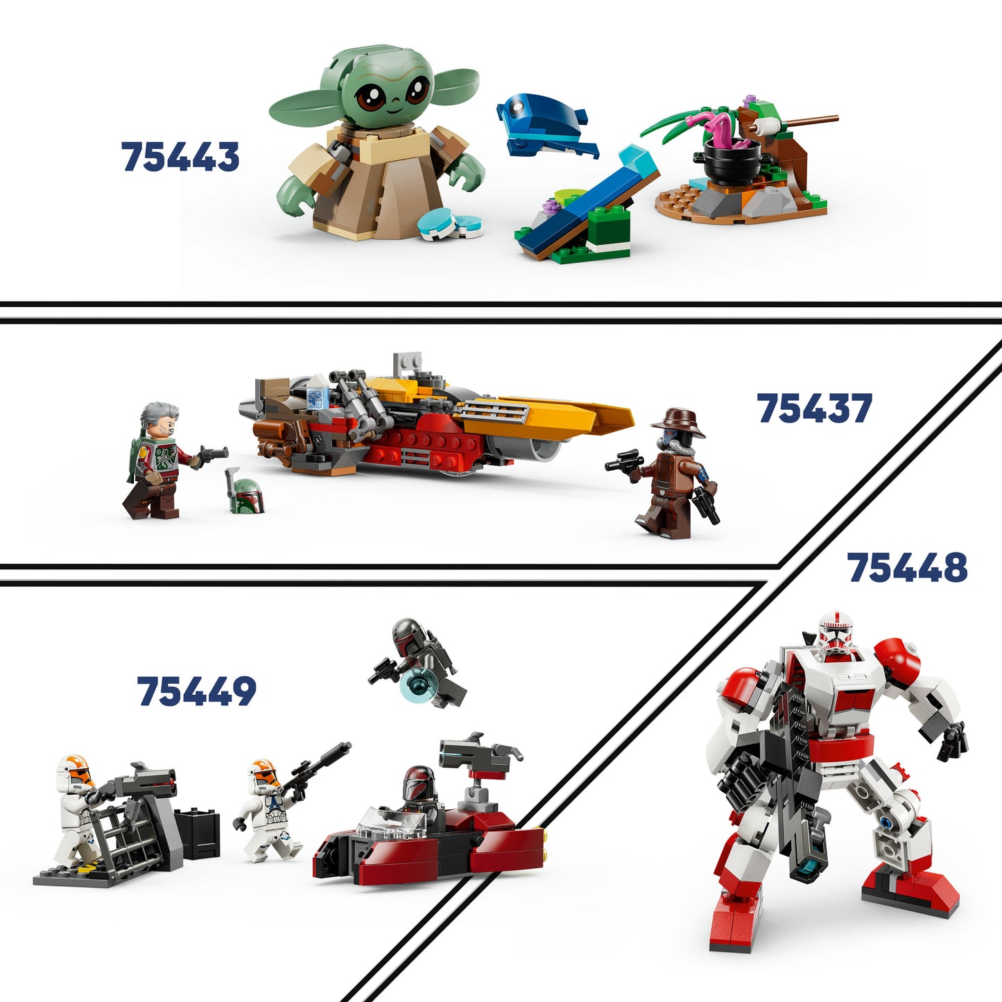LEGO Star Wars De Mandalorian en Grogu's Speederbike Bouwpakket voor Kinderen 75436