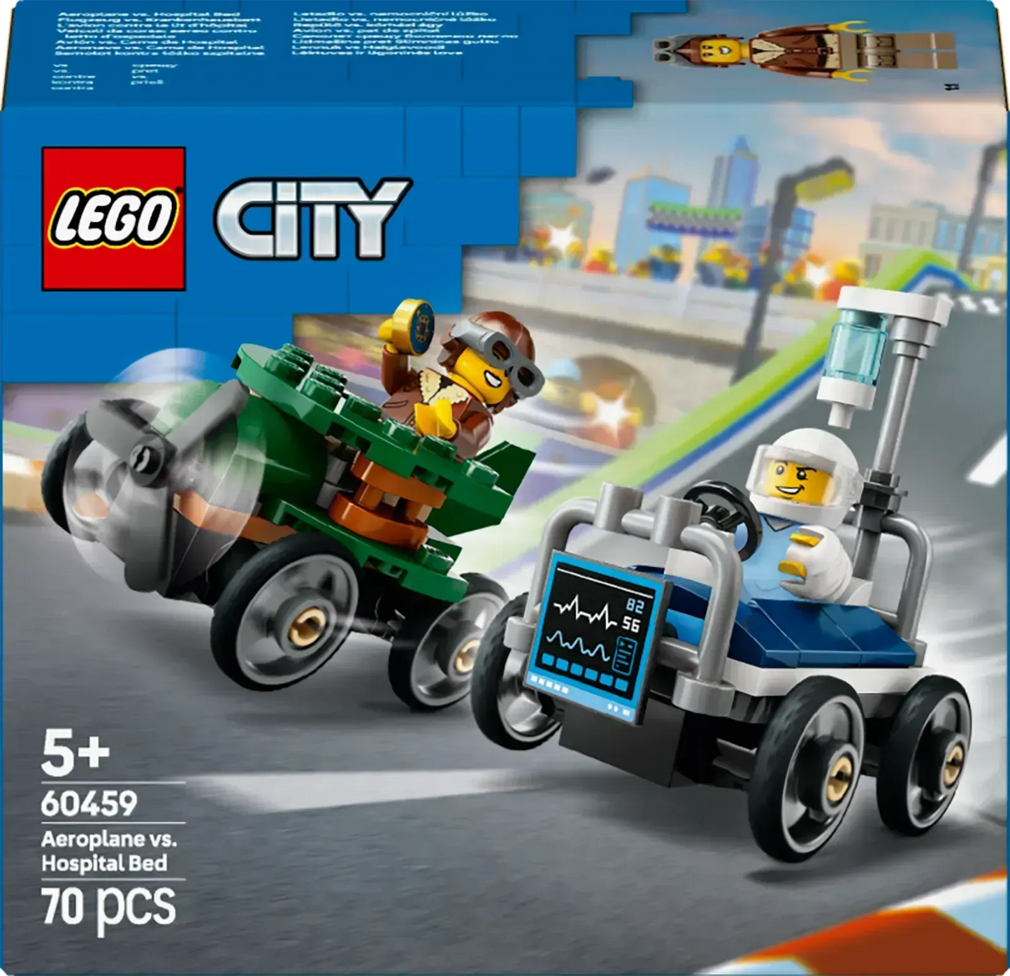 LEGO Raceauto pakket: vliegtuig vs ziekenhuisbed 60459 City