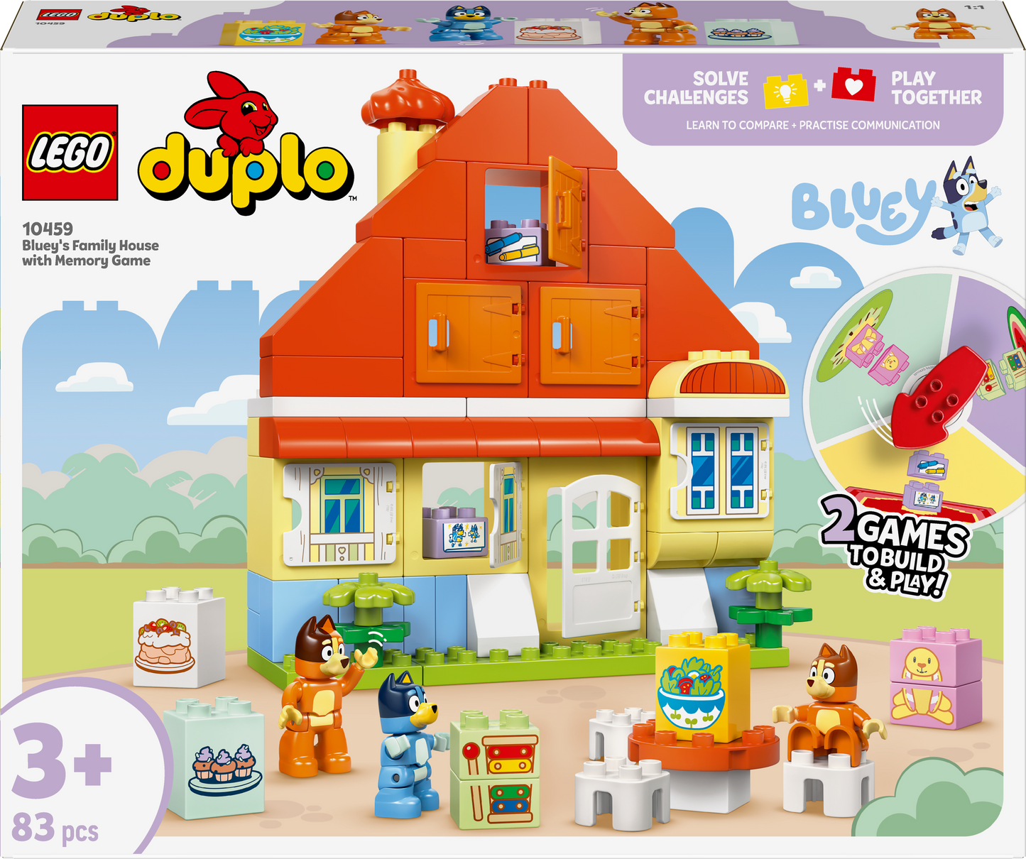 LEGO Huis van Bluey en haar familie met geheugenspel 10459 Duplo Bluey Pre-Order: 1 augustus)