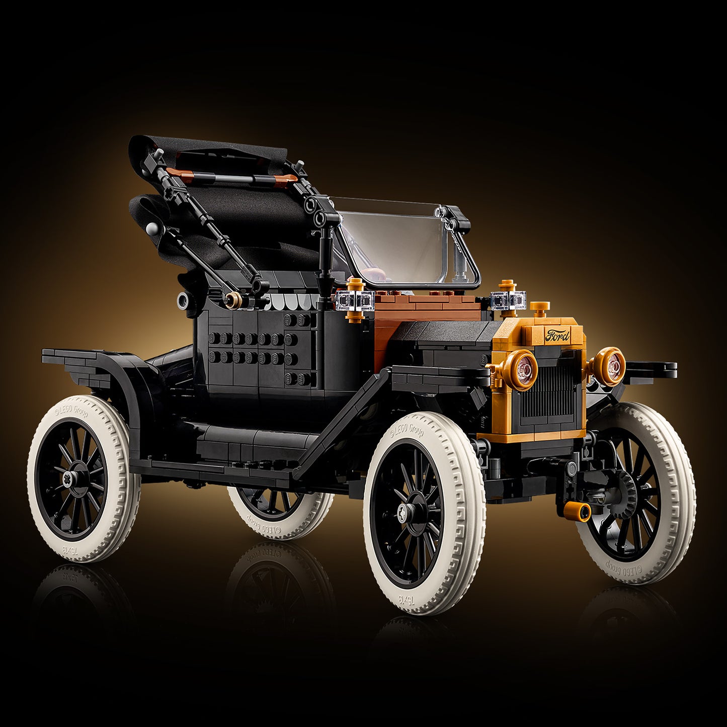 LEGO Icons Ford Model T Klassieke Auto Bouwpakket voor Volwassenen – Modelauto met Stoffen Dak, Hoge Wielen en Gedeelde Voorruit – Woondecoratie – Cadeau voor Mannen en Vrouwen 11376