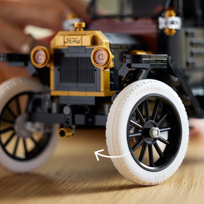 LEGO Icons Ford Model T Klassieke Auto Bouwpakket voor Volwassenen – Modelauto met Stoffen Dak, Hoge Wielen en Gedeelde Voorruit – Woondecoratie – Cadeau voor Mannen en Vrouwen 11376