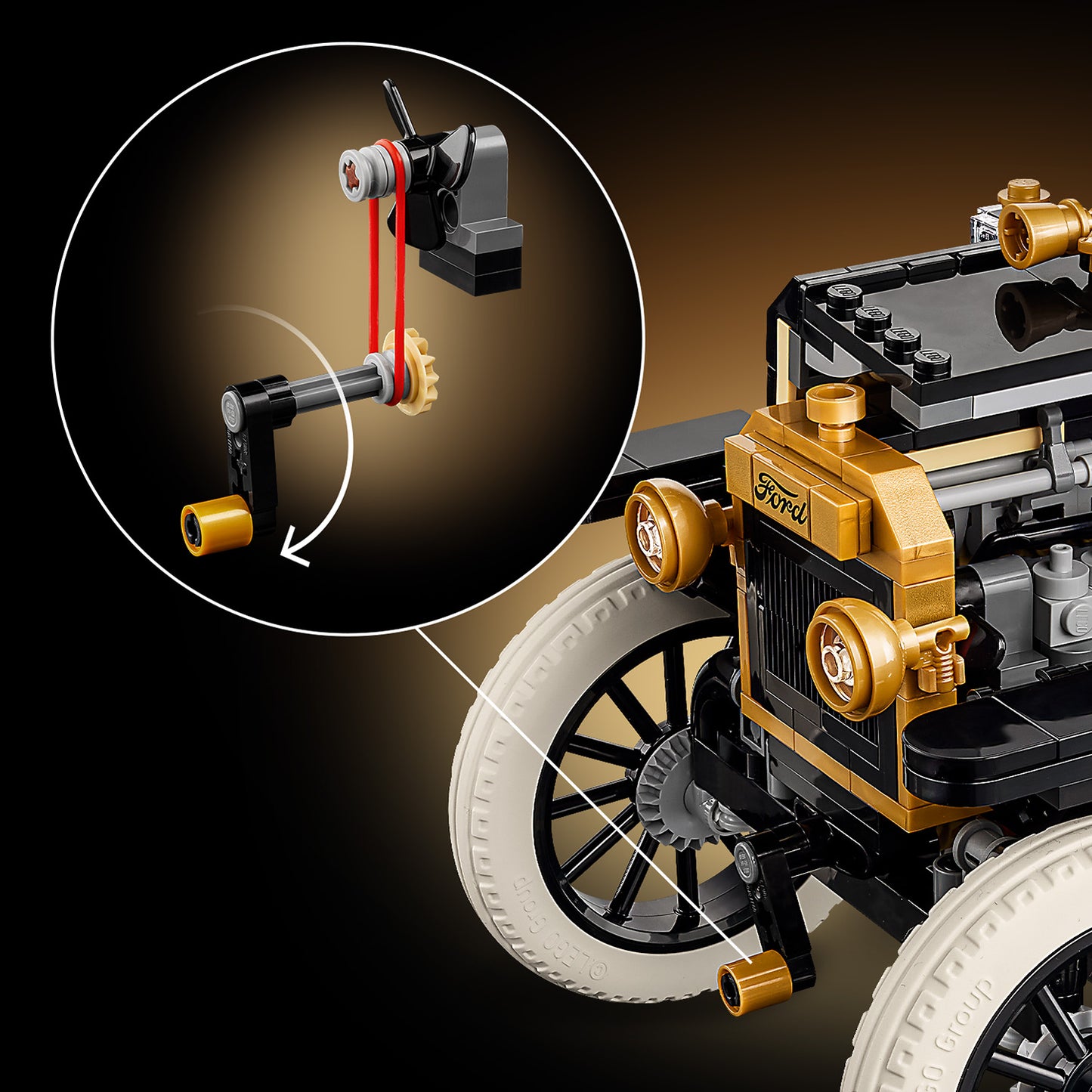 LEGO Icons Ford Model T Klassieke Auto Bouwpakket voor Volwassenen – Modelauto met Stoffen Dak, Hoge Wielen en Gedeelde Voorruit – Woondecoratie – Cadeau voor Mannen en Vrouwen 11376