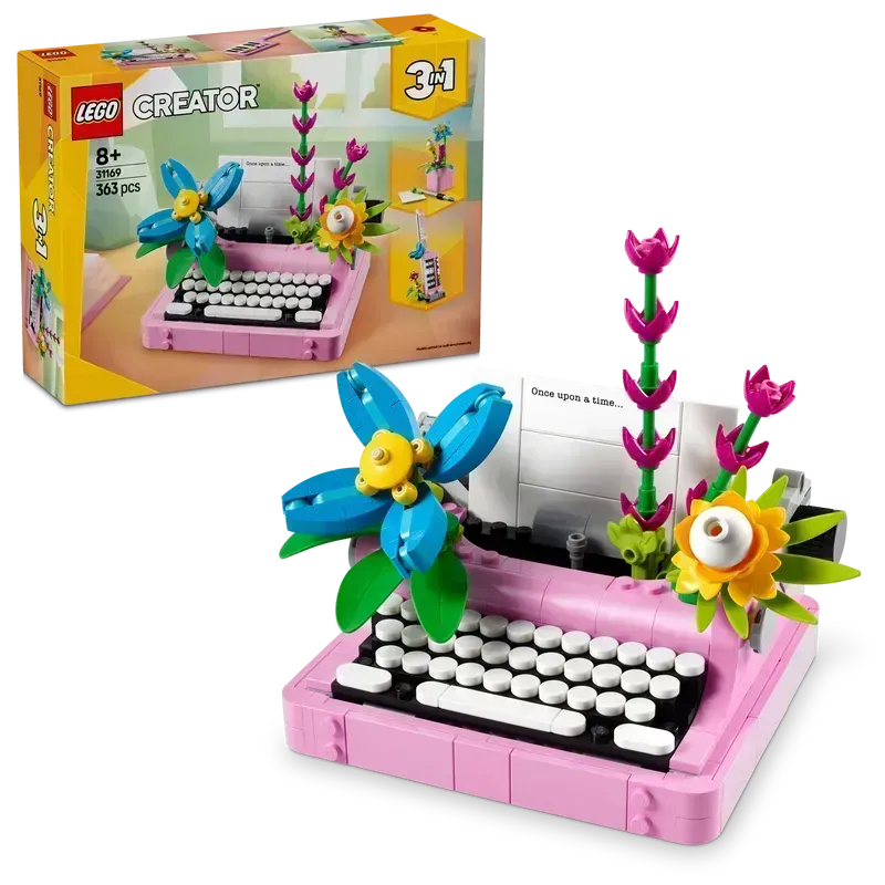 LEGO Typemachine met bloemen 31169 Creator 3-in-1