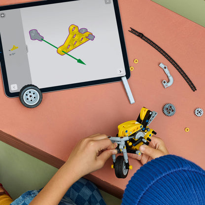 LEGO Technic Gele Motor – Voertuig Bouwpakket met Speelgoed voor Kinderen met 3-Cilindermotor – STEM Verjaardagsadeau voor Jongens vanaf 7 Jaar en Liefhebbers van Techniek – 42225