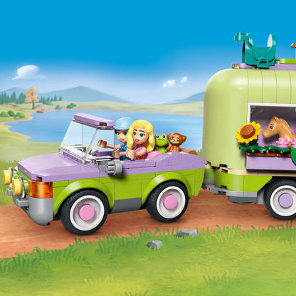 LEGO Friends Trailer met Paard en Veulen Bouwpakket met Speelgoed voor Kinderen en Poppetjes 42695