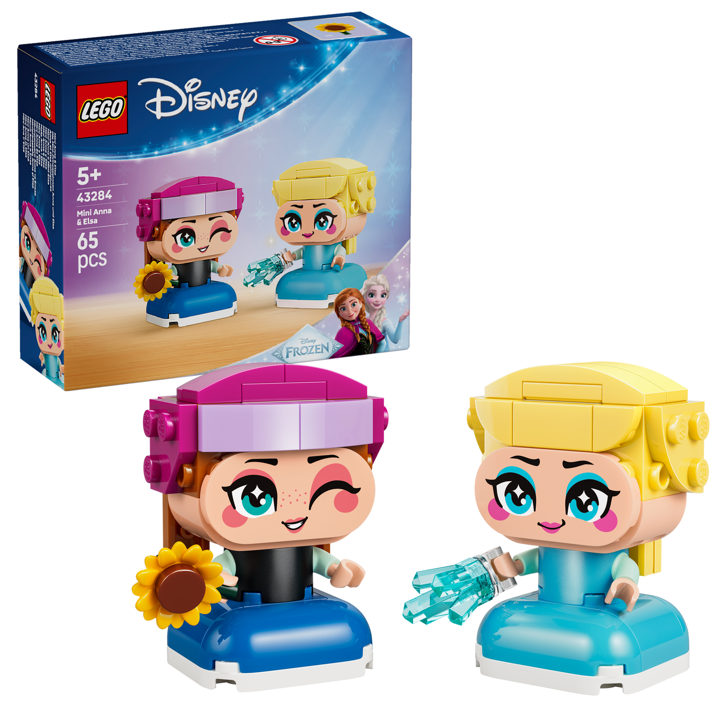 LEGO® ǀ Disney Frozen Mini Anna en Elsa - 2 Frozen Bouwfiguren voor Kinderen Vanaf 5 Jaar - 43284