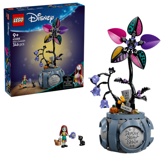LEGO | Disney Sally’s Bloempot – Kinderkamer Decoratie met 2 Kunstbloemen, 2 Poppetjes, Speelgoedkeuken en Accessoires – Cadeau voor Meisjes vanaf 9 Jaar en The Nightmare Before Christmas Fans 43288