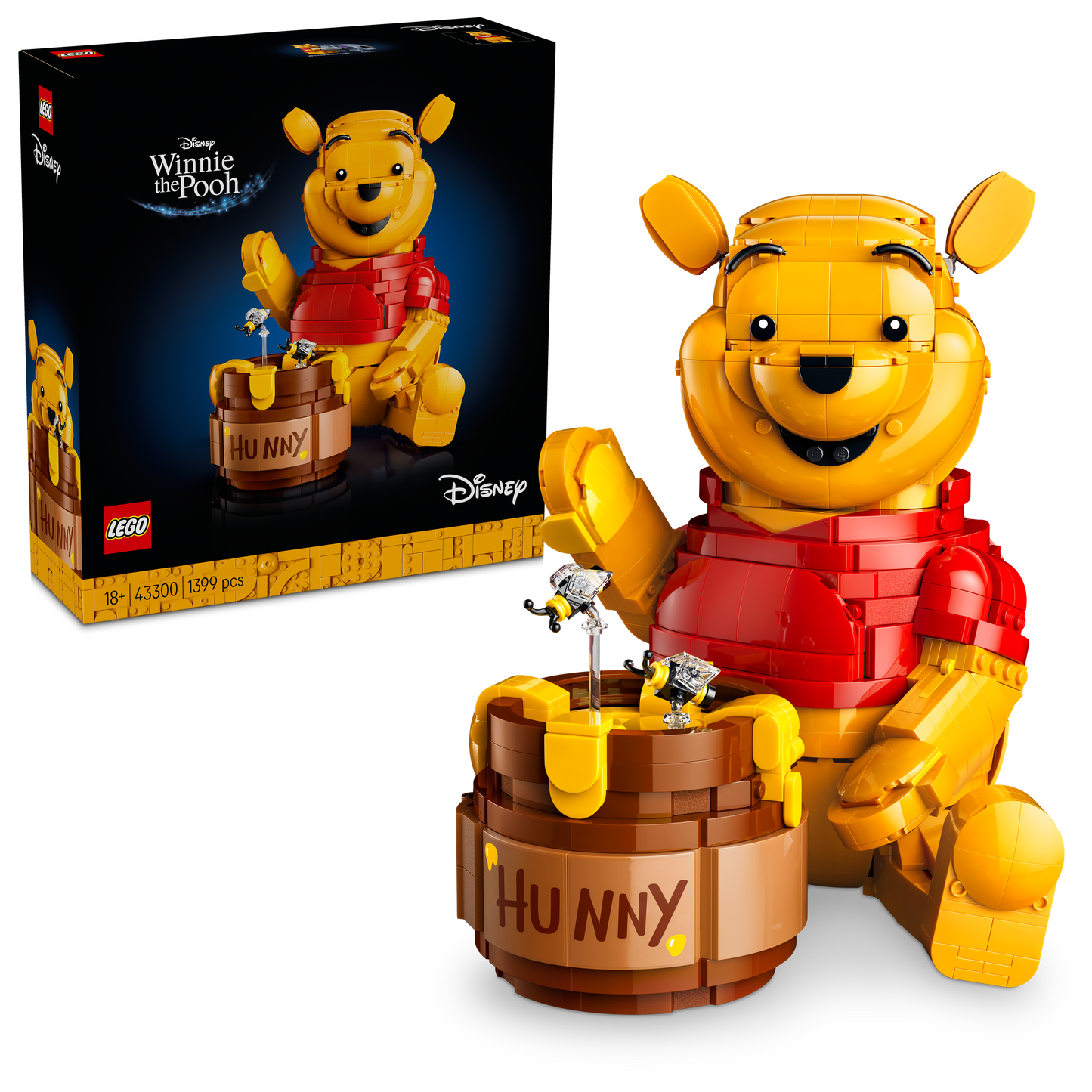 LEGO | Disney Winnie De Poeh – Bouwpakket voor Volwassenen – Displaymodel met Honingpot, Verzamelbaar Poppetje en Iejoor Dieren Figuur – DIY Nostalgisch Cadeau voor Fans – 43300