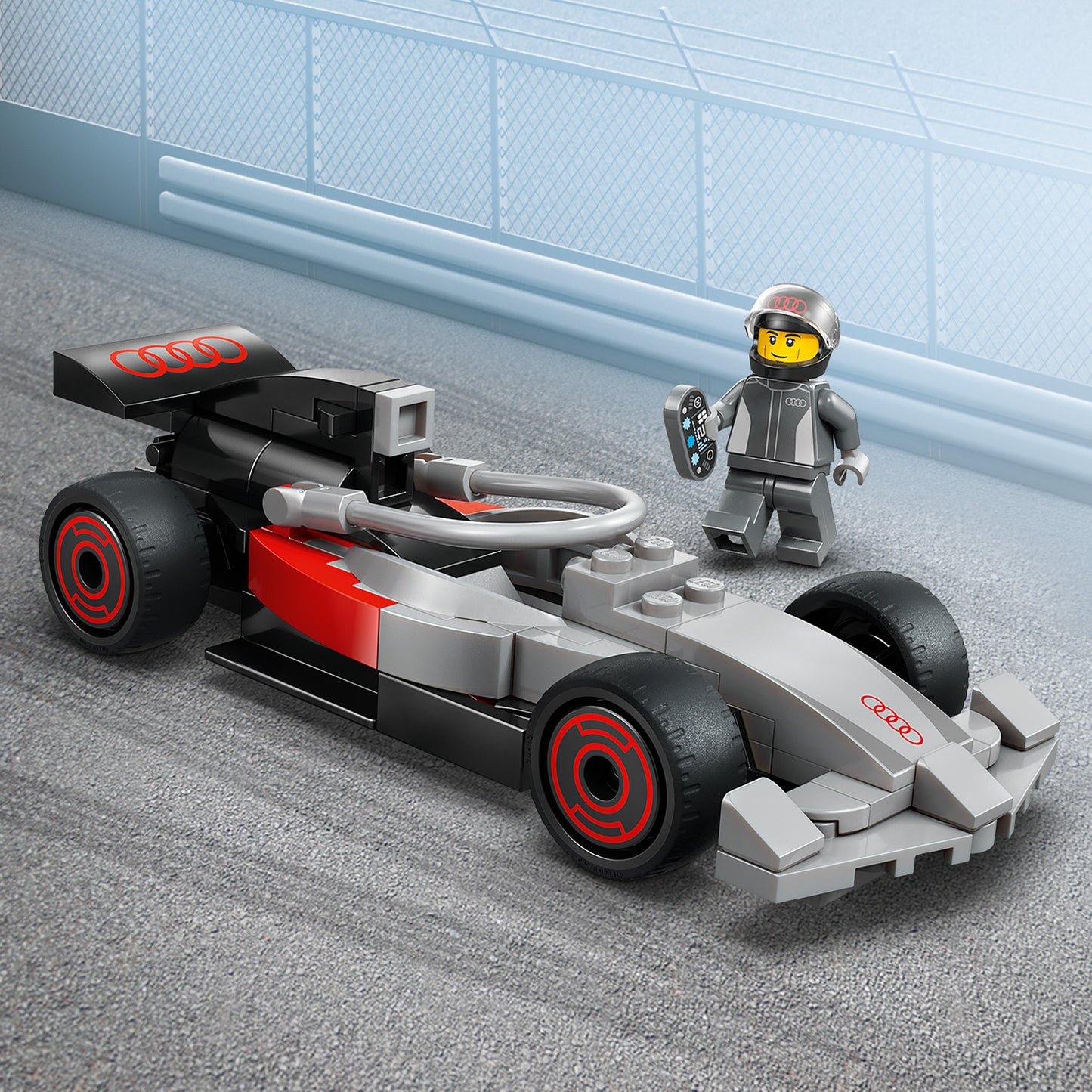 LEGO City F1 Displaytruck met Audi F1 Racewagen Speelgoed voor Kinderen - Bouwpakket met 3 Minifiguren en Voertuigliftfunctie - Cadeau voor Jongens vanaf 7 Jaar en Motorsport Fans - 60493