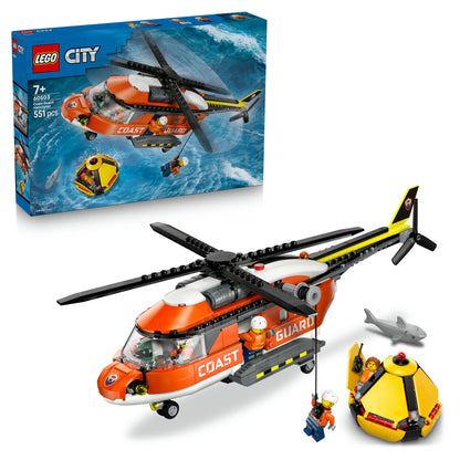 LEGO® City Kustwacht Helikopter - Bouw- en Speelset - Hulpdienstvoertuig - Speelgoed met 4 Minifiguren - 60503