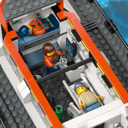 LEGO City Kustwacht Reddingsboot met Helikopter Speelgoed voor Kinderen vanaf 7 Jaar 60504