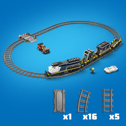 LEGO City Overval op Politietrein Speelgoed voor Kinderen - Trein Bouwpakket met Ovaal Spoor, Helikopter, Rallyauto en 6 Minifiguren - Verjaardagscadeau voor Jongens vanaf 7 Jaar - 60508