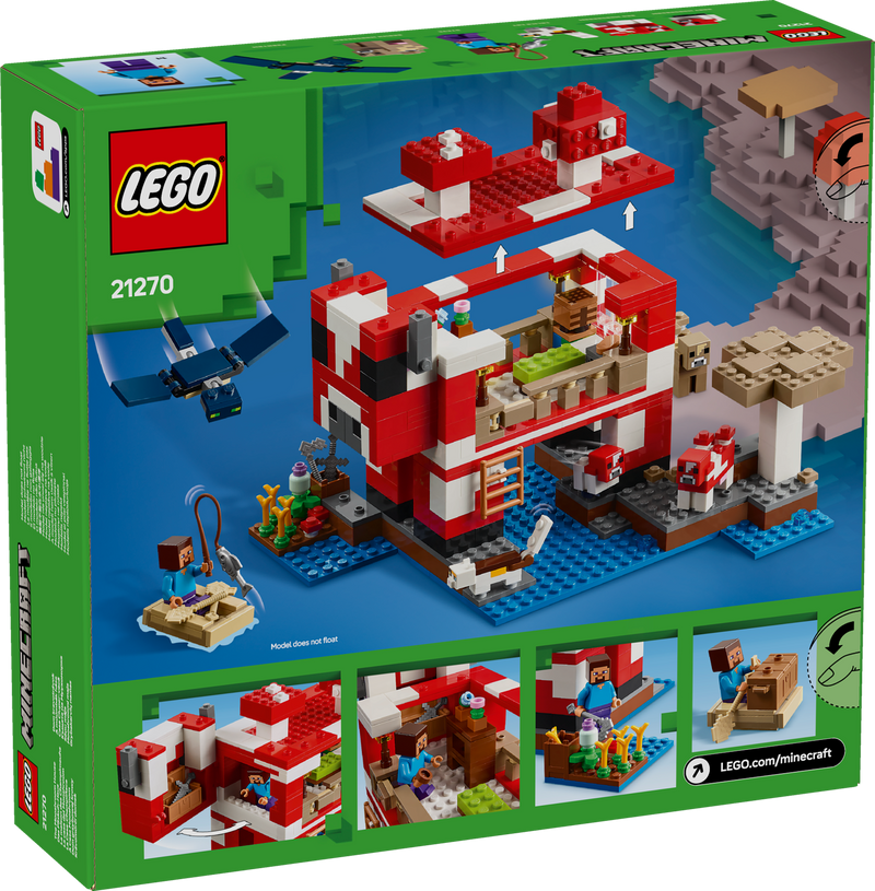 LEGO Het Paddestoelhuis 21270 Minecraft (Pre-Order: januari 2025)