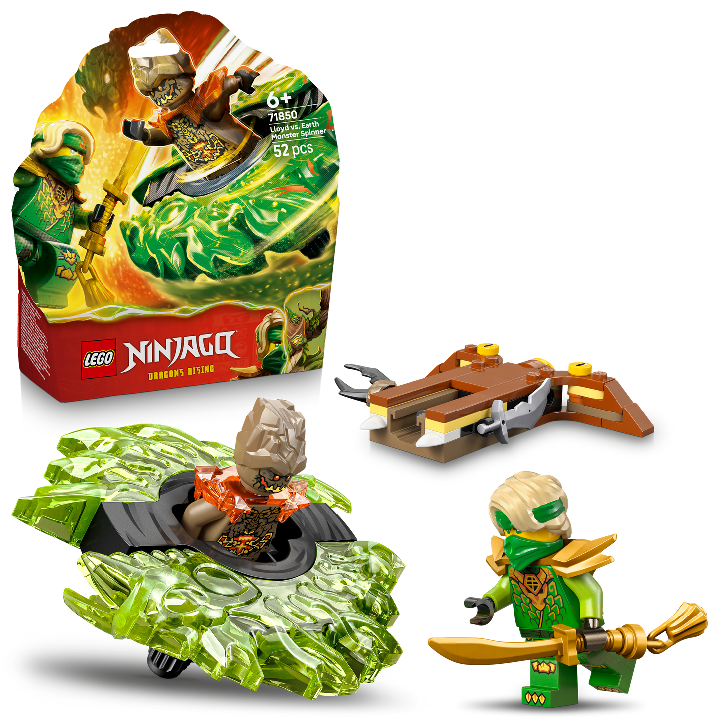 LEGO® NINJAGO® Lloyd vs. Aardemonster in Spinner - Actiespeelgoed - Set met 2 Minifiguren - 71850