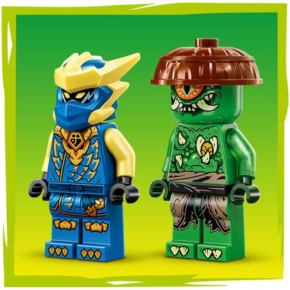 LEGO NINJAGO Jay’s Drakenmechastrijd Mecha – Ninja Speelgoed voor Kinderen met 2 Actiefiguren, 2 Minifiguren, Katana en Zwaard – Verjaardagscadeau voor Jongens vanaf 4 Jaar en Fans – 71853