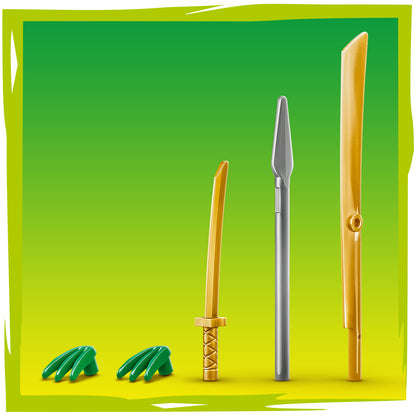 LEGO NINJAGO Jay’s Drakenmechastrijd Mecha – Ninja Speelgoed voor Kinderen met 2 Actiefiguren, 2 Minifiguren, Katana en Zwaard – Verjaardagscadeau voor Jongens vanaf 4 Jaar en Fans – 71853