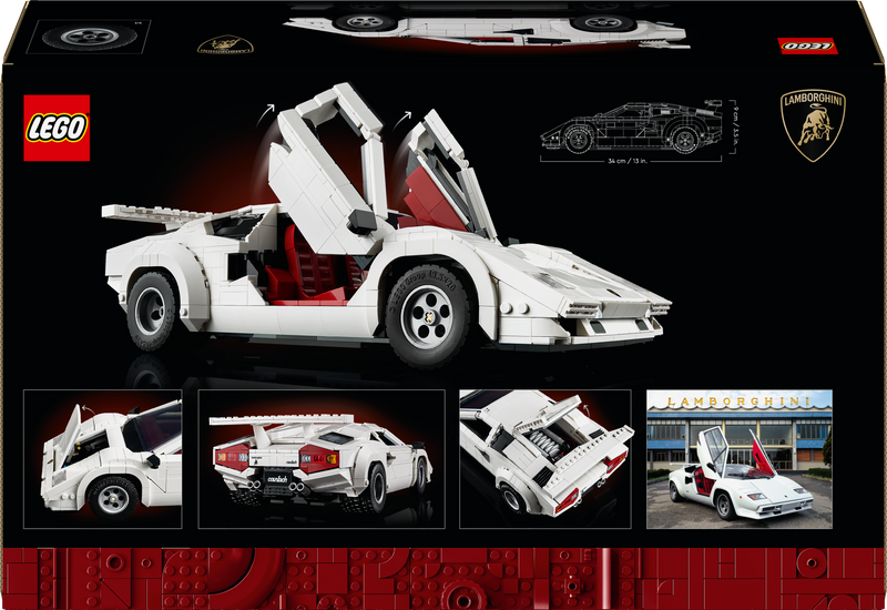 LEGO witte Lamborghini Countach 5000 Quattrovalvole 10337 Icons (Pre-Order: 1-2025)