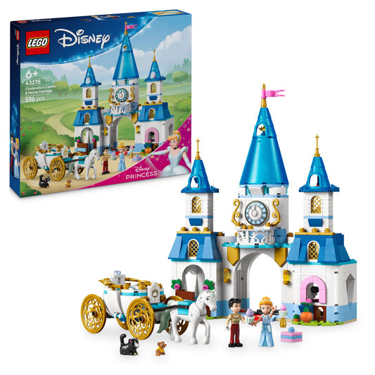 LEGO Assepoesters kasteel en paardenkoets 43275 Disney (Pre-Order: januari 2025)