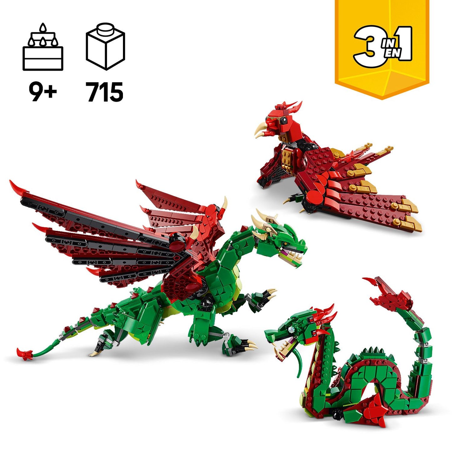 LEGO Middeleeuwse Draak 31161 Creator 3-in-1 (Pre-Order: januari 2025)