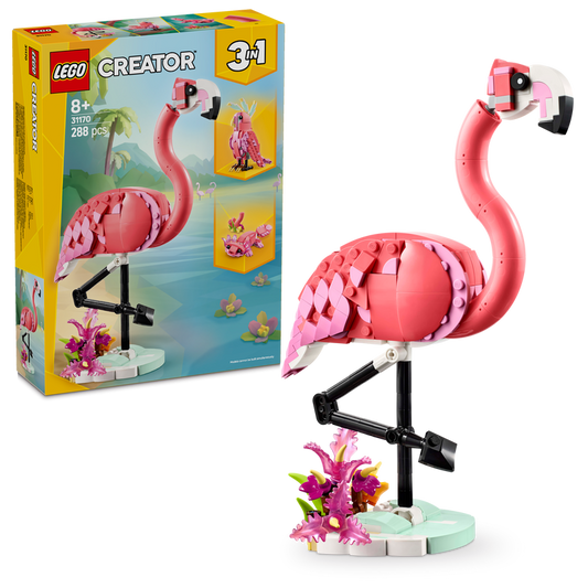 LEGO Wilde dieren Roze Flamingo 31170 Creator (Pre-Order: maart 2025)