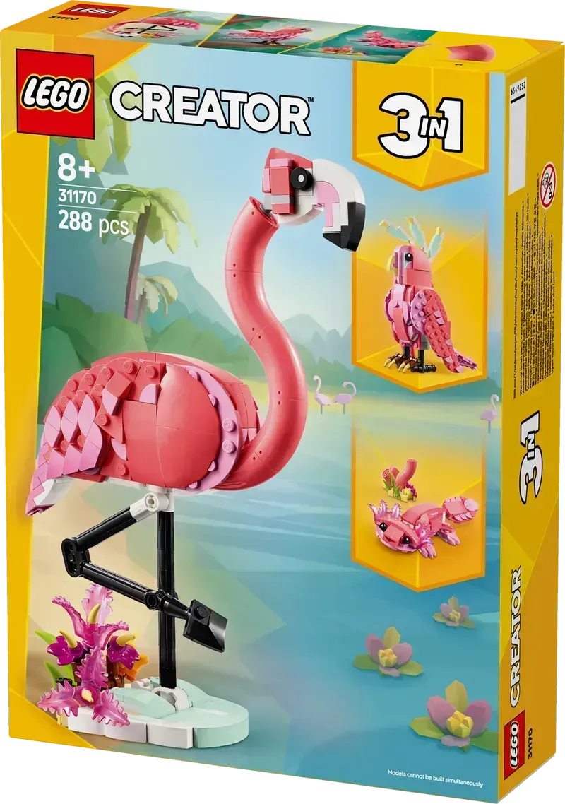 LEGO Wilde dieren Roze Flamingo 31170 Creator (Pre-Order: maart 2025)