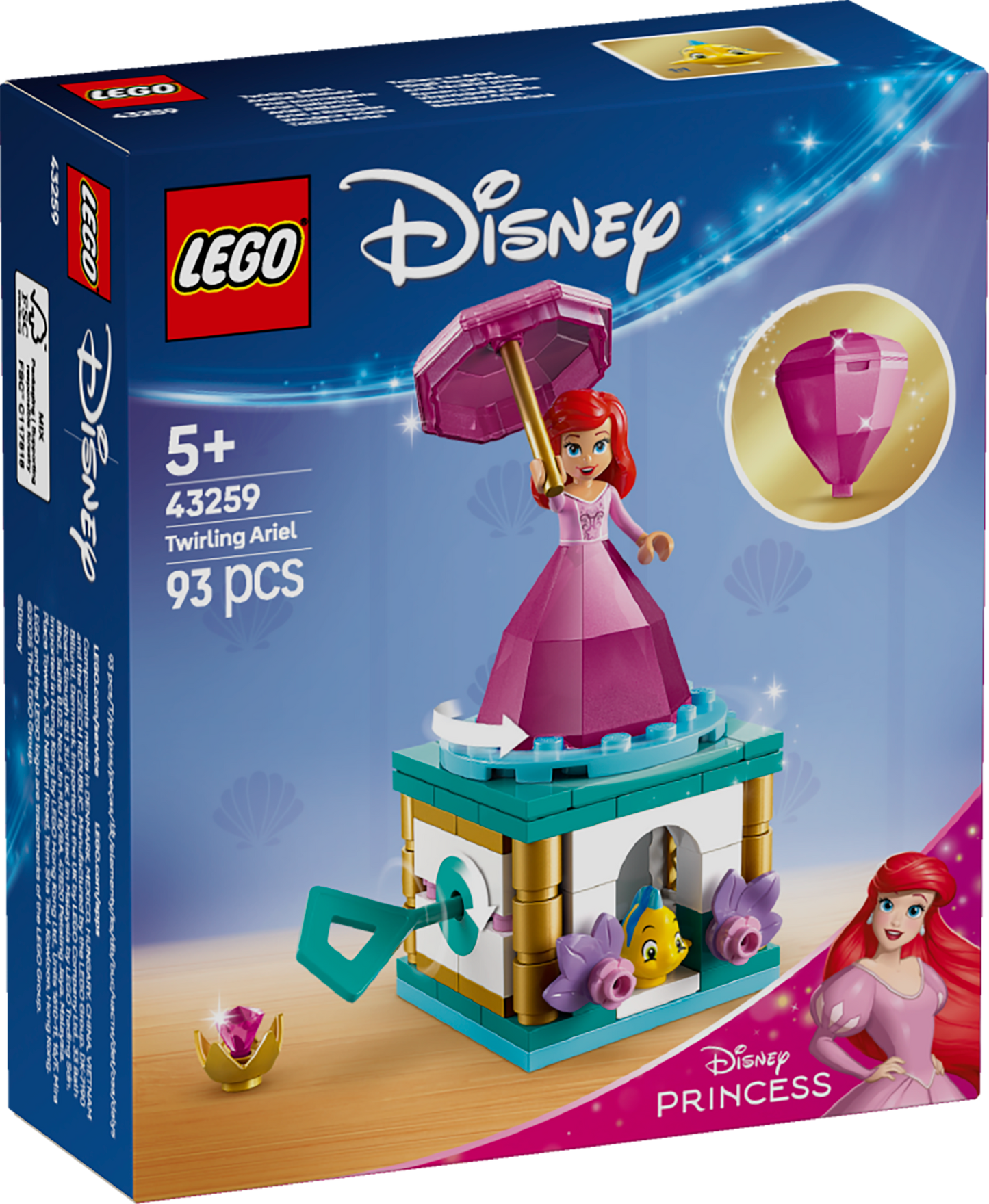 LEGO Draaiende Ariel 43259 Disney (Pre-Order: januari 2025)