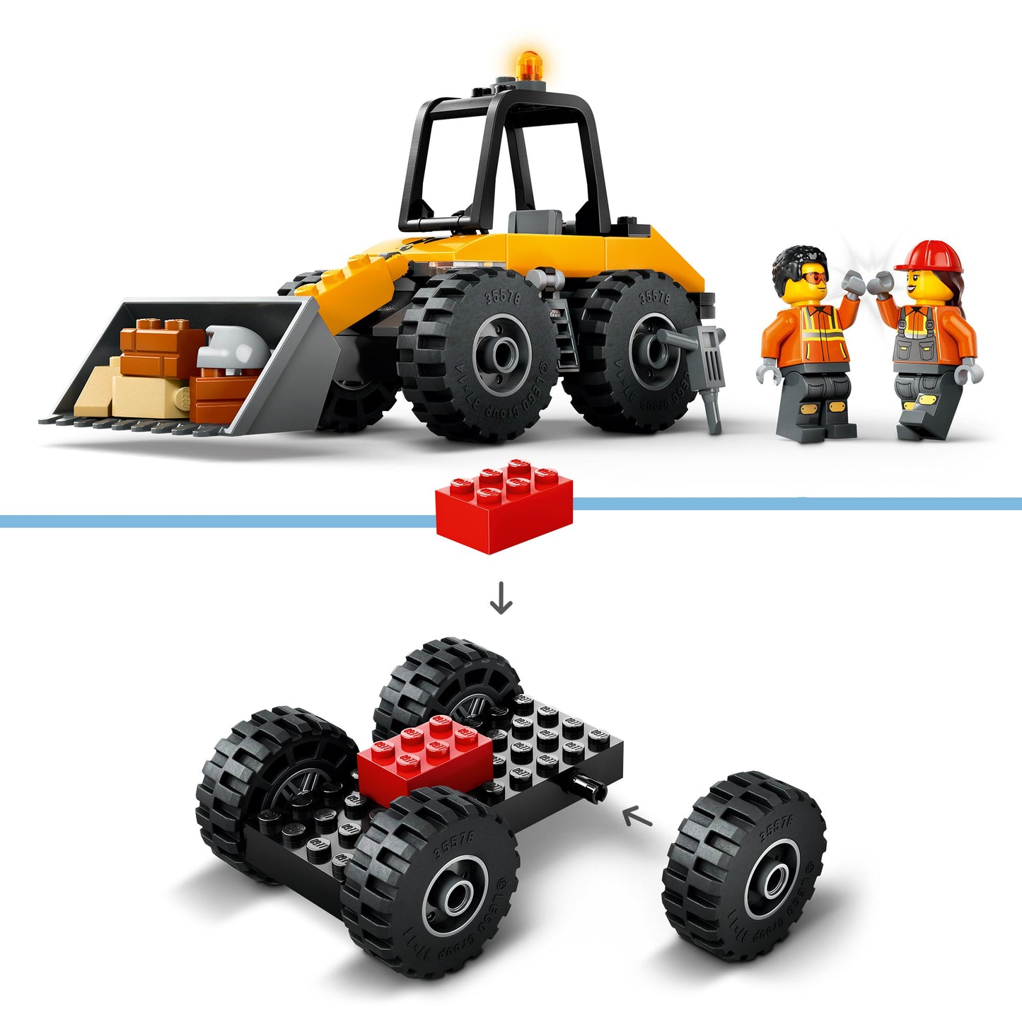 LEGO Gele Wiellader graafmachine 60450 City (Pre-Order: januari 2025)