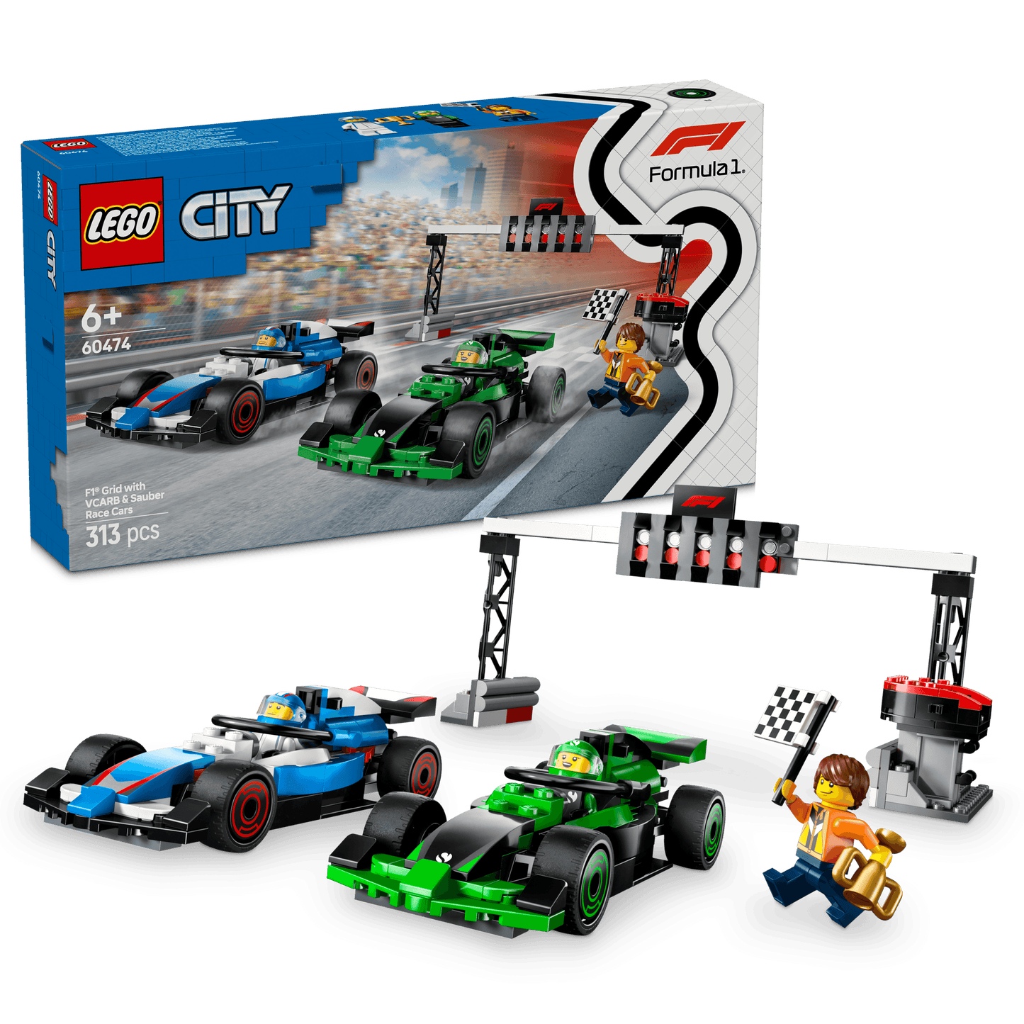 LEGO F1 Start lijn met VCARB & Sauber Formule 1 auto's 60474 City