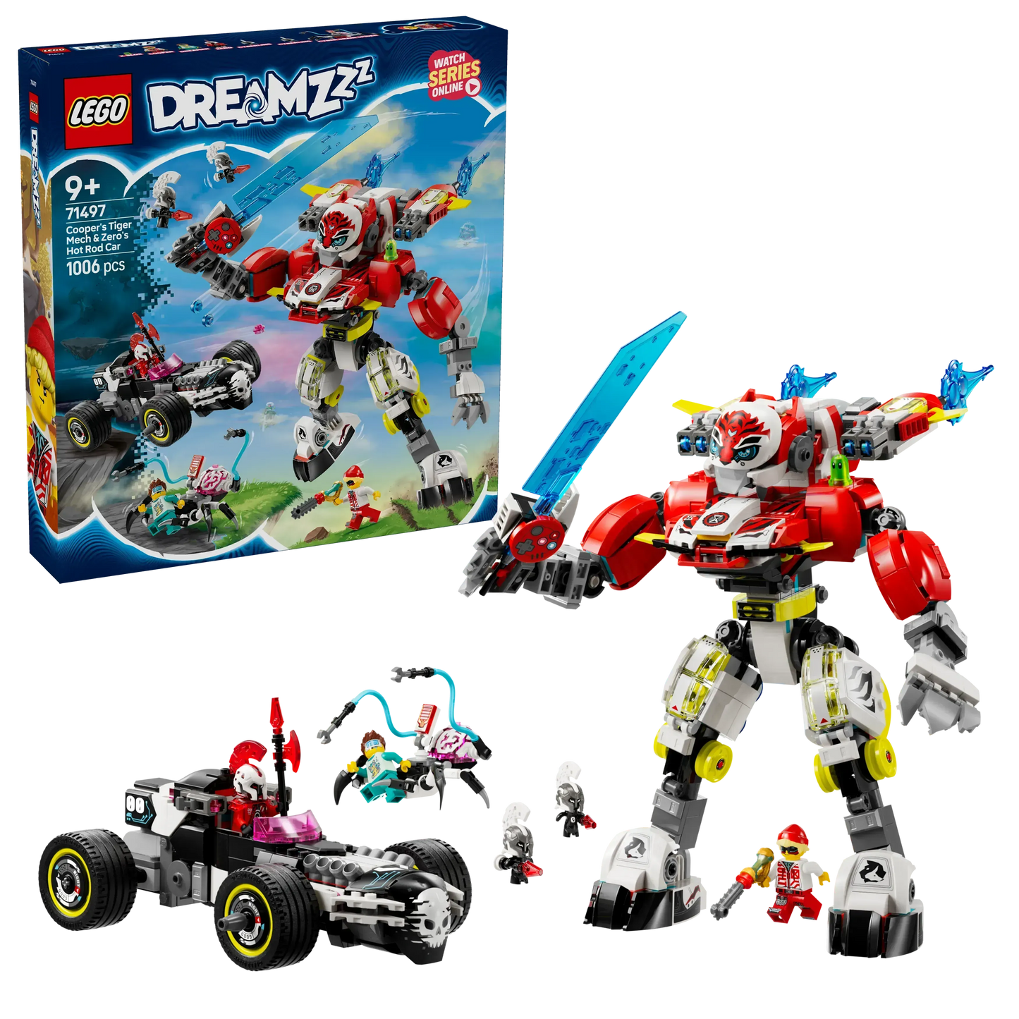 LEGO Coopers tijgermecha en zero's HotRod 71497 Dreamzzz