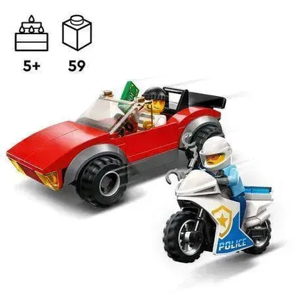 LEGO Achtervolging op de politiemotor 60392 City LEGO CITY @ 2TTOYS | Official LEGO shop😊🥰 LEGO €. 8.48