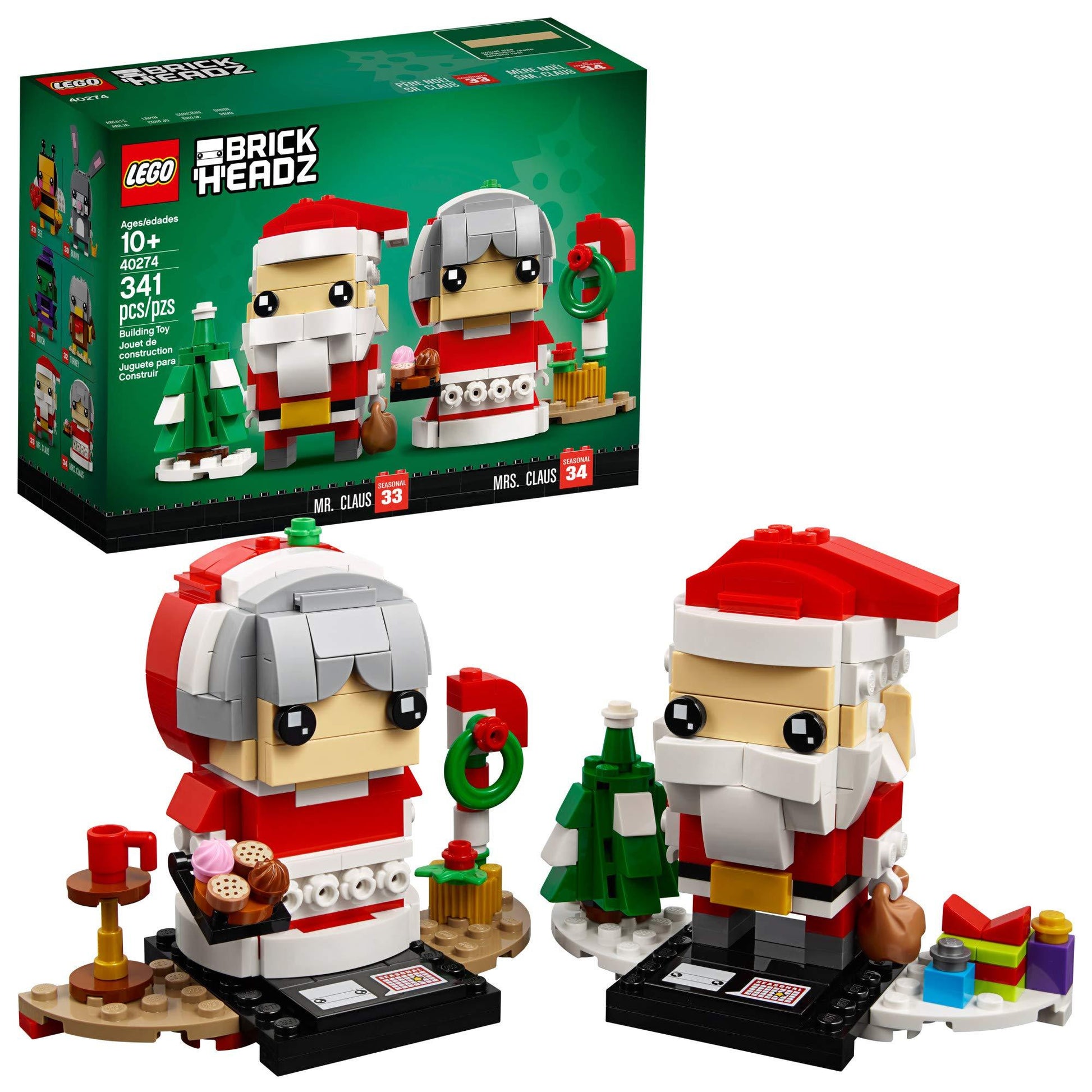 LEGO Kerstman en kerstvrouw 40274 Brickheadz (nr 33) LEGO BRICKHEADZ @ 2TTOYS | Official LEGO shop😊🥰 LEGO €. 31.49