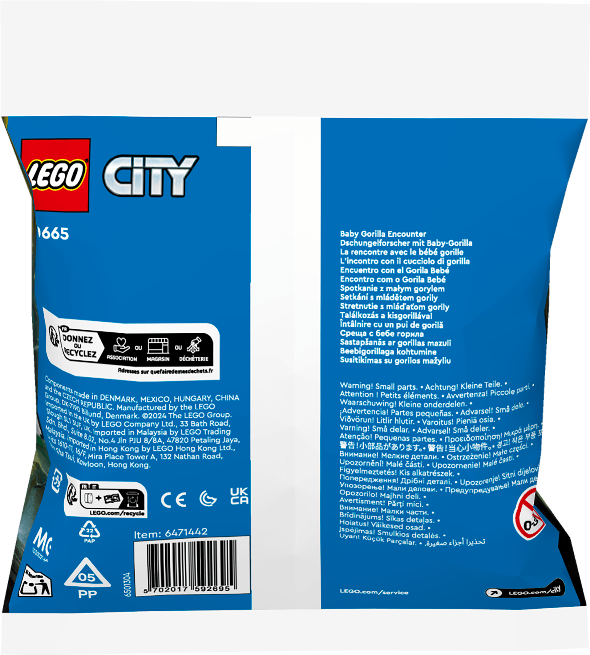 LEGO Ontmoeting met de babygorilla 30665 City LEGO CITY @ 2TTOYS | Official LEGO shop😊🥰 LEGO €. 3.49