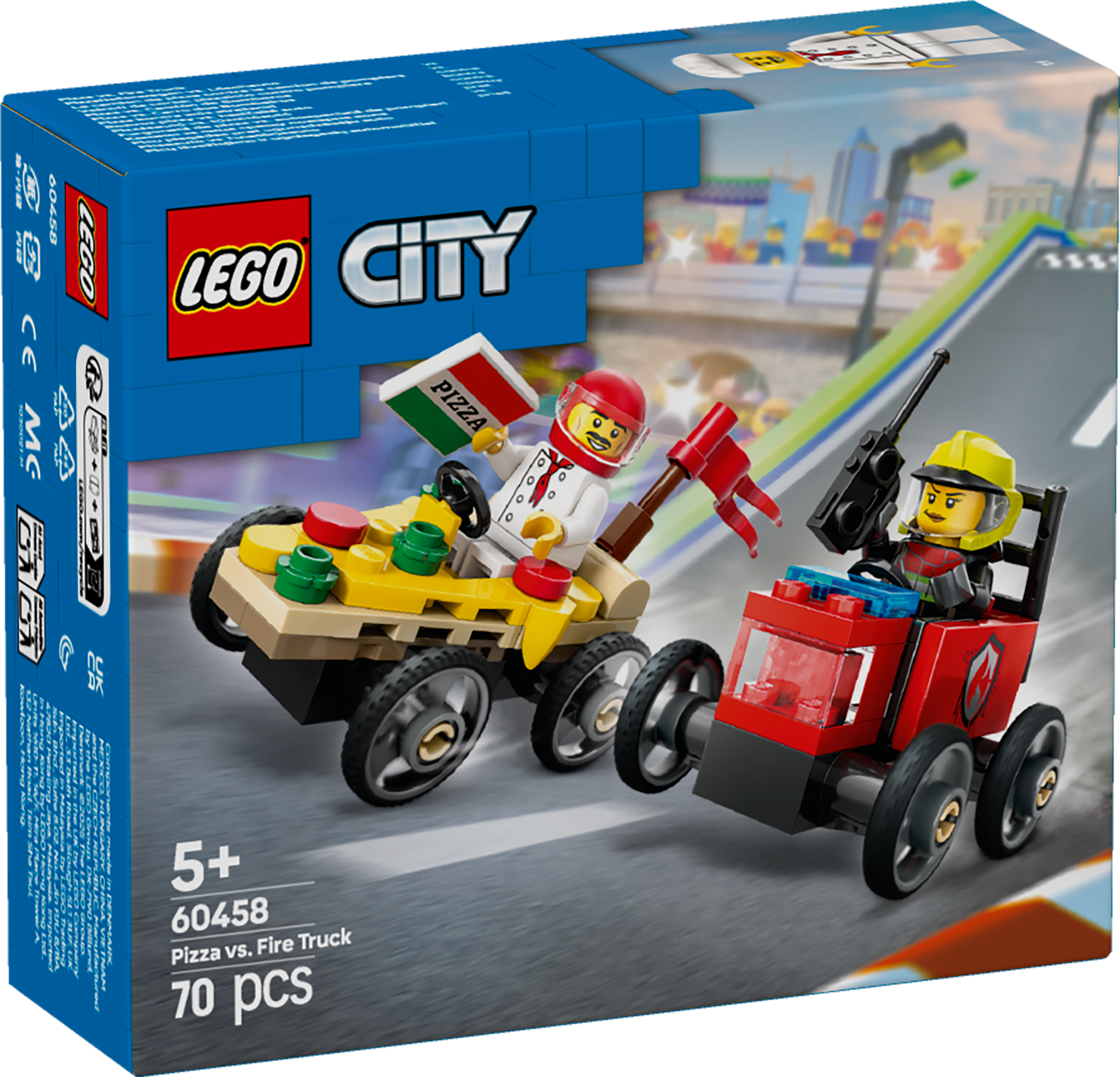 LEGO Raceauto pakket: pizzabestelwagen vs Brandweerwagen 60458 City (Pre-Order: januari 2025) LEGO CITY @ 2TTOYS | Official LEGO shop😊🥰 LEGO €. 8.49