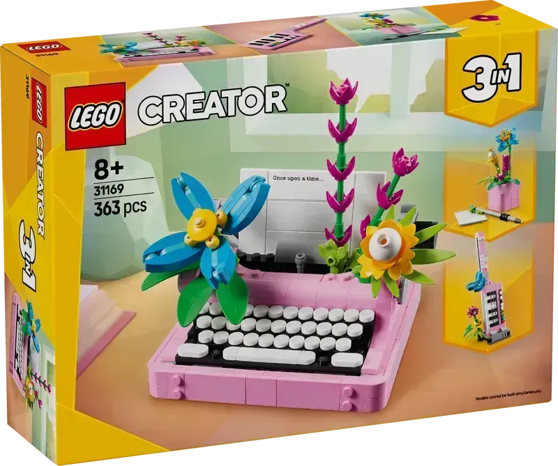 LEGO Typemachine met bloemen 31169 Creator 3-in-1 @ 2TTOYS | Official LEGO shop😊🥰 LEGO €. 26.49