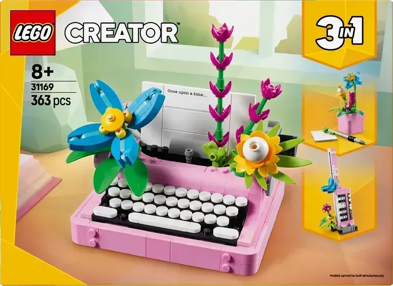 LEGO Typemachine met bloemen 31169 Creator 3-in-1 @ 2TTOYS | Official LEGO shop😊🥰 LEGO €. 26.49