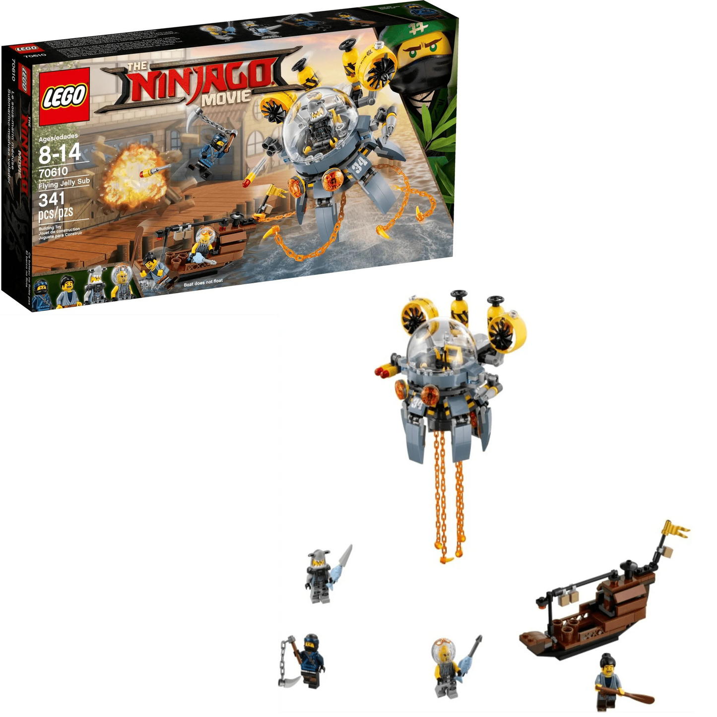 LEGO Vliegende kwal duikboot 70610 Ninjago LEGO NINJAGO @ 2TTOYS | Official LEGO shop😊🥰 LEGO €. 44.99