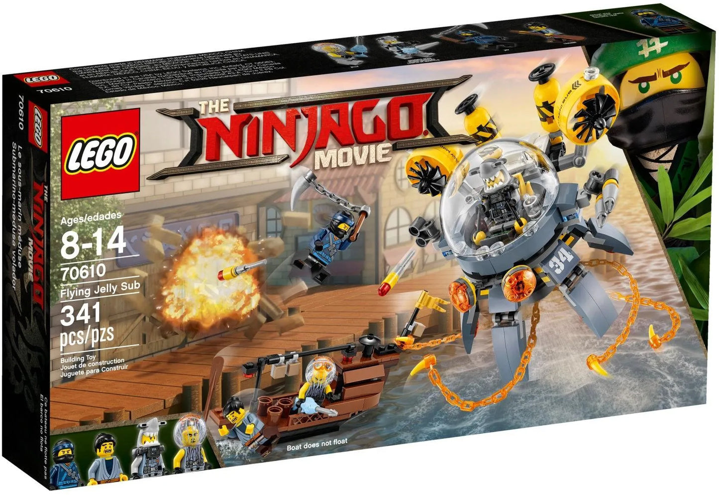 LEGO Vliegende kwal duikboot 70610 Ninjago LEGO NINJAGO @ 2TTOYS | Official LEGO shop😊🥰 LEGO €. 44.99