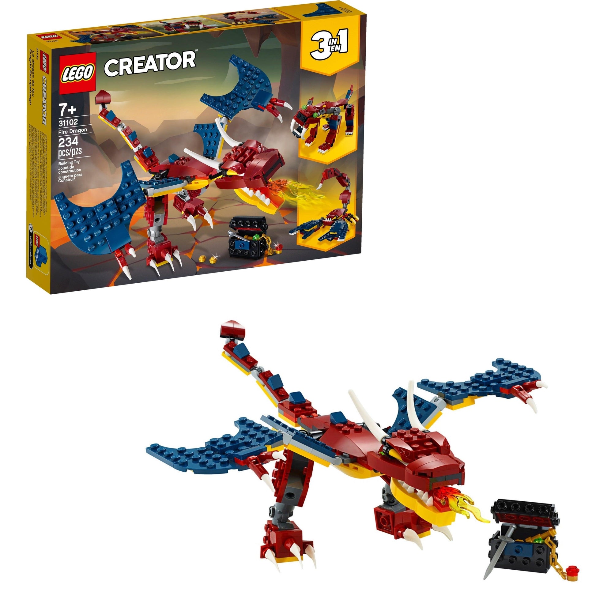 LEGO Vuur draak 31102 Creator 3-in-1 LEGO CREATOR @ 2TTOYS | Official LEGO shop😊🥰 LEGO €. 15.49