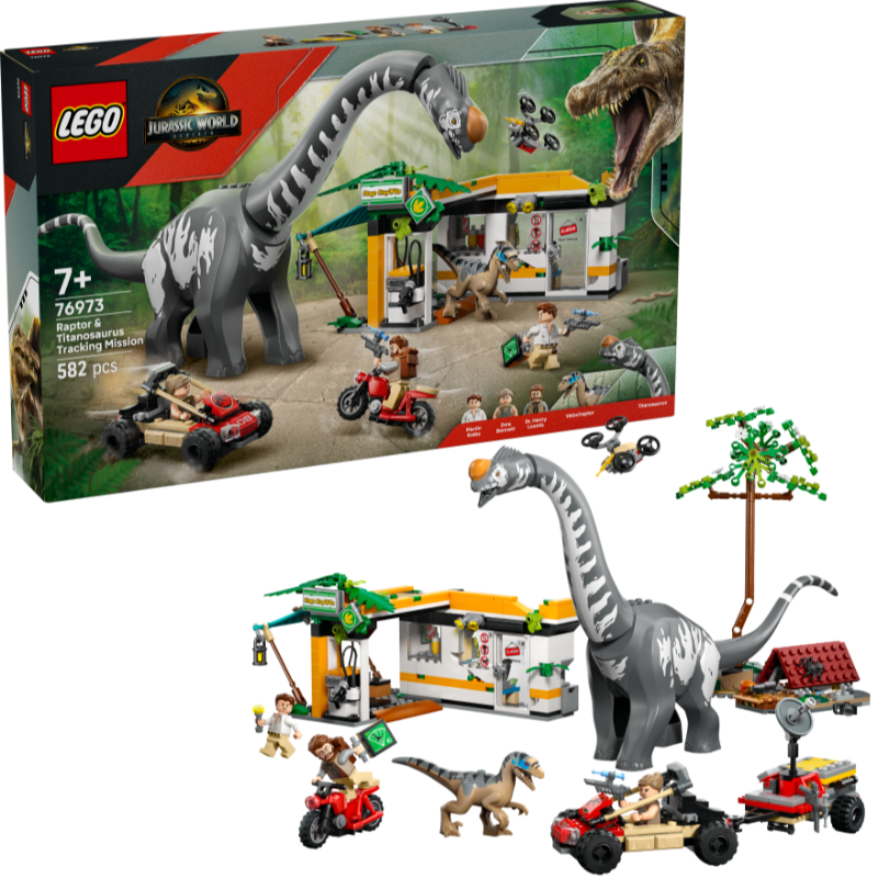 LEGO Raptor en Titanosaurus opsporingsmissie 76973 Jurassic World (Pre-Order: Juni)