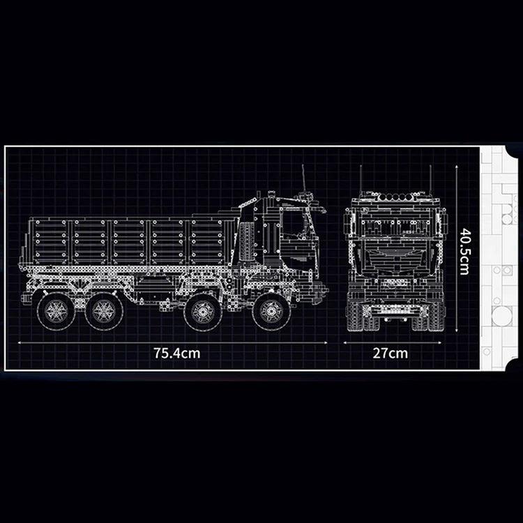 Op afstand bestuurbare kiepende zand truck vrachtwagen 5767 delig (lijkend op MAN 8X4) BLOCKZONE @ 2TTOYS BLOCKZONE €. 559.99