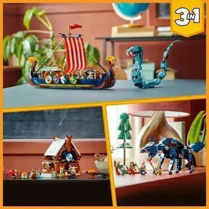 LEGO Viking schip met Midgard slang 31132 Creator LEGO CREATOR @ 2TTOYS | Official LEGO shop😊🥰 LEGO €. 119.99