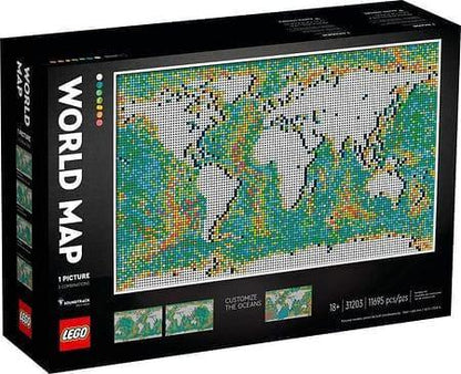 LEGO Wereldkaart / kaart van de wereld / World map 31203 Art LEGO ART @ 2TTOYS | Official LEGO shop😊🥰 LEGO €. 259.99